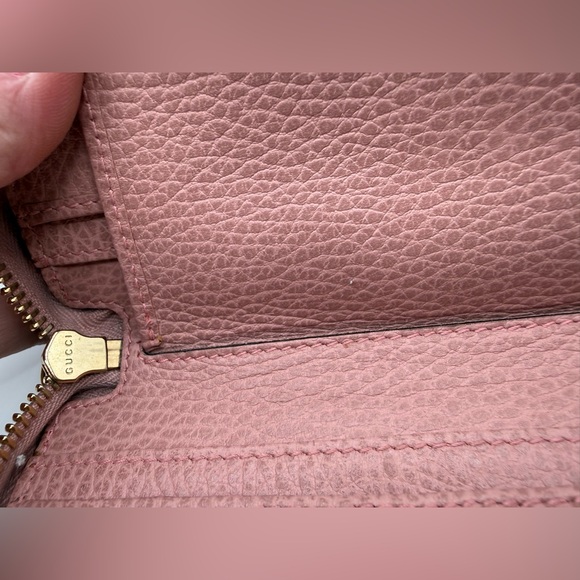 AB COND Gucci Interlocking G zip-around wallet - light pink leather + FREE COA! - Picture 8 of 10